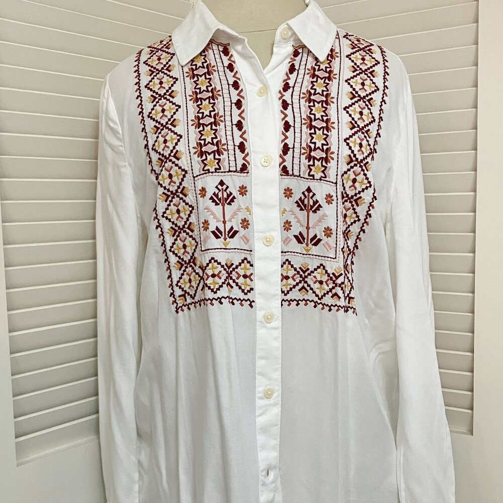 Embroidered front Long Blouse - Tunic